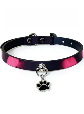 温感变色猫爪项圈辣妹choker软皮革项链潮酷高级感锁骨链颈链颈圈