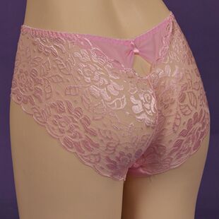 女士三角裤情趣蕾丝无痕内裤性感内衣3D立体隐藏变装CD魅力用品