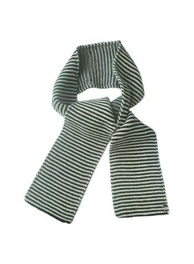 巨好搭~韩系窄版拼色条纹针织时髦凹造型保暖小围脖