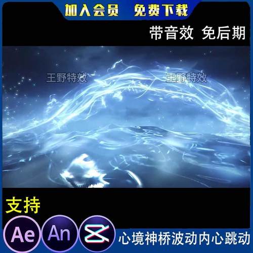 心境神桥波动内心跳动沙雕动画抽象人物内心写照AE视频AN特效素材