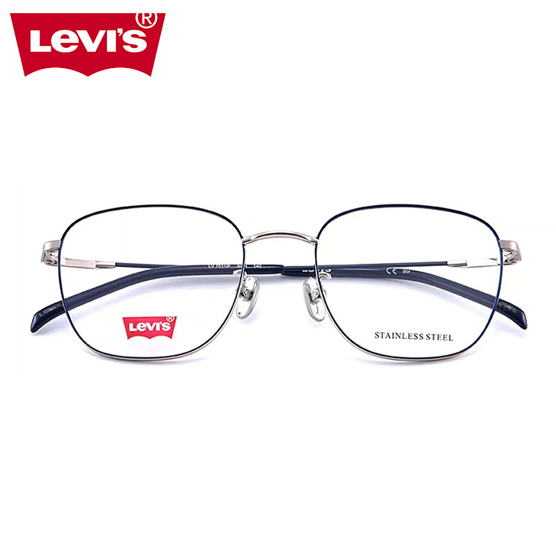 levis李维斯眼镜框复古文艺方形近视镜架平光防蓝光近视配镜 7011