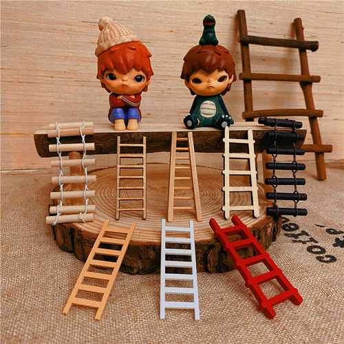 盲盒场景娃屋小梯子diy手工