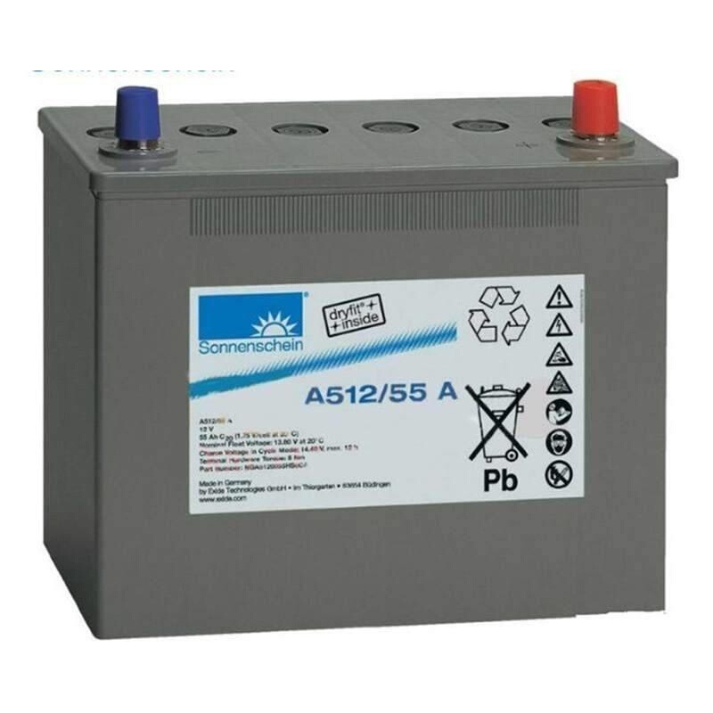 德国蓄电池A512/55A 12v55AH原装进口质保三年直流屏UPS专用