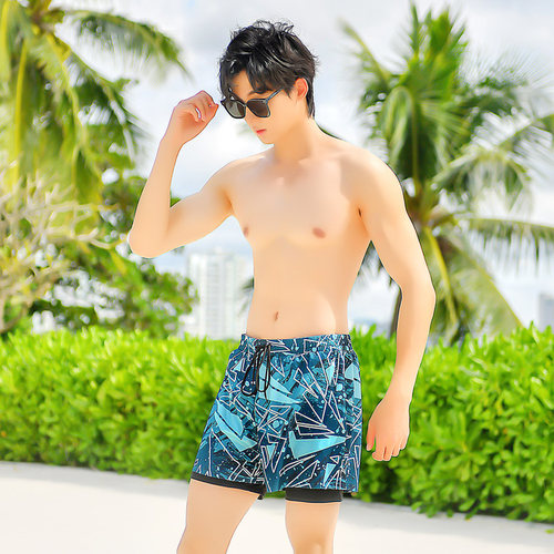 泳裤男士防尴尬游泳裤泡温泉裤2025新款双层宽松沙滩裤装备男全套