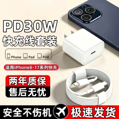 【官方正品】苹果8-17快充充电器
