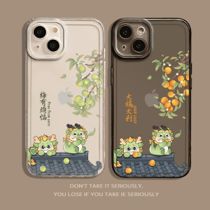 适用于苹果iPhone15promax手机壳14pro龙年13全包大橘大利2024可爱12防摔11透明xs xr男女7 8plus保护套