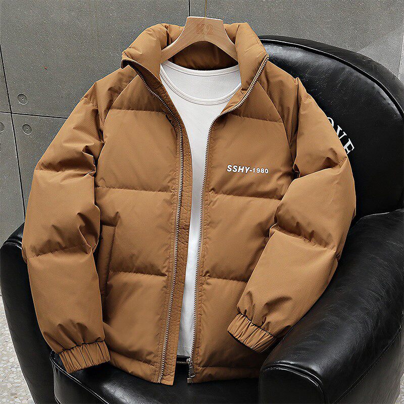 轻奢时尚男士轻薄款羽绒服冬季2025新款高端立领外套防寒保暖上衣
