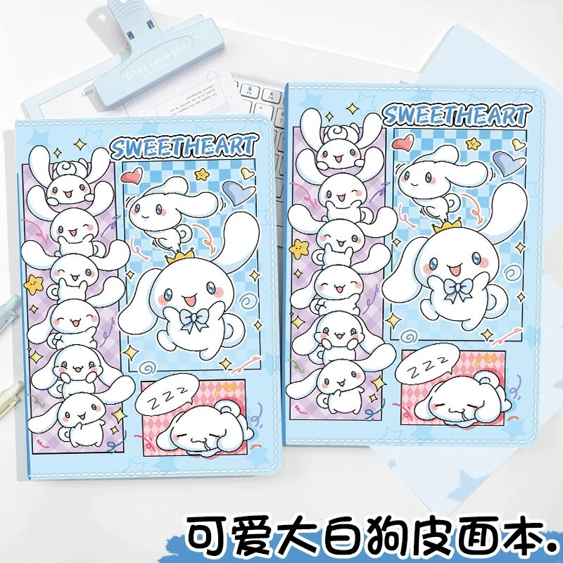 新款可爱大白狗a5彩页笔记本学生日记本可爱卡通手账本加厚记事本
