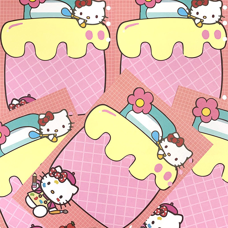 新款a5卡册彩色内页替芯卡通可拆卸活页本替芯小红书同款本子可爱