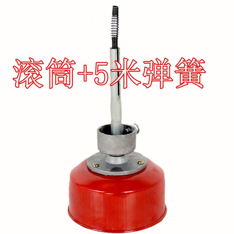 电动管道清理机配件管道疏通器滚筒葫芦小弹簧下水道清理机红桶