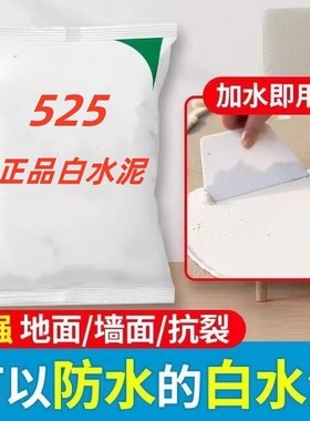 国标525白水泥家用防水防霉瓷砖填缝堵洞补墙地漏速干白色水泥胶