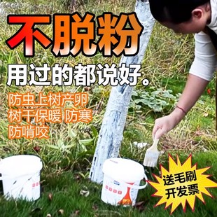树木树干涂白剂果树涂白粉防冻抗寒杀菌驱虫道路园林绿化刷白神器