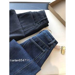 加绒加厚保暖高腰直筒牛仔裤 狠狠显瘦 狠狠松弛 过冬老爹裤