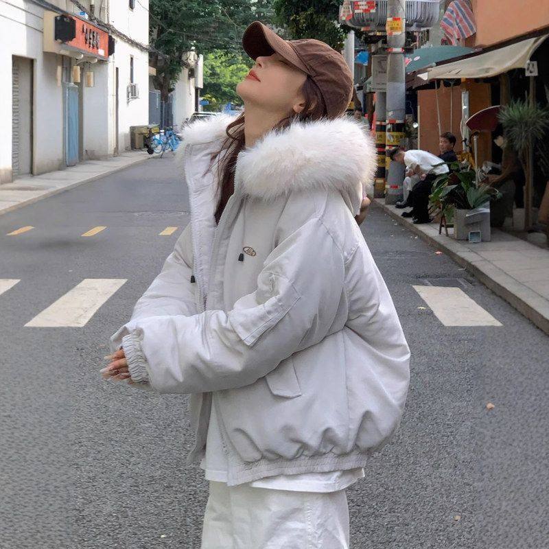 赵露思同款工装派克服棉服外套女新款冬季保暖加厚大毛领棉衣棉袄,女装/女士精品,棉衣/棉服,淘宝优惠券,粉丝福利购,淘宝优惠卷