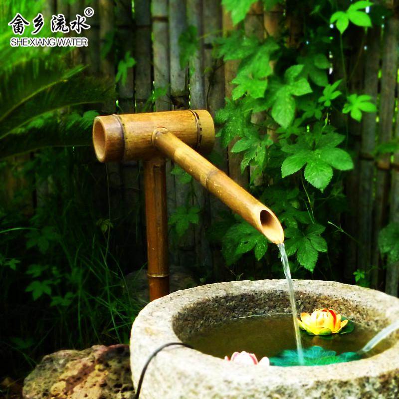 竹流水摆件 竹子装饰造景 鱼缸石槽石钵 水景 园林庭院竹子流水器,家居饰品,流水摆件,淘宝优惠券,粉丝福利购,淘宝优惠卷