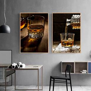 洋酒装饰画KTV包厢酒吧走廊过道挂画现代简约创意个性墙壁画时尚