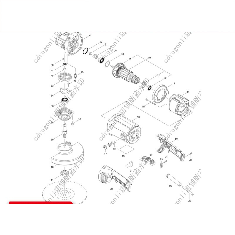 M0920电角磨机原装维修配件转子定子开关齿轮箱碳刷