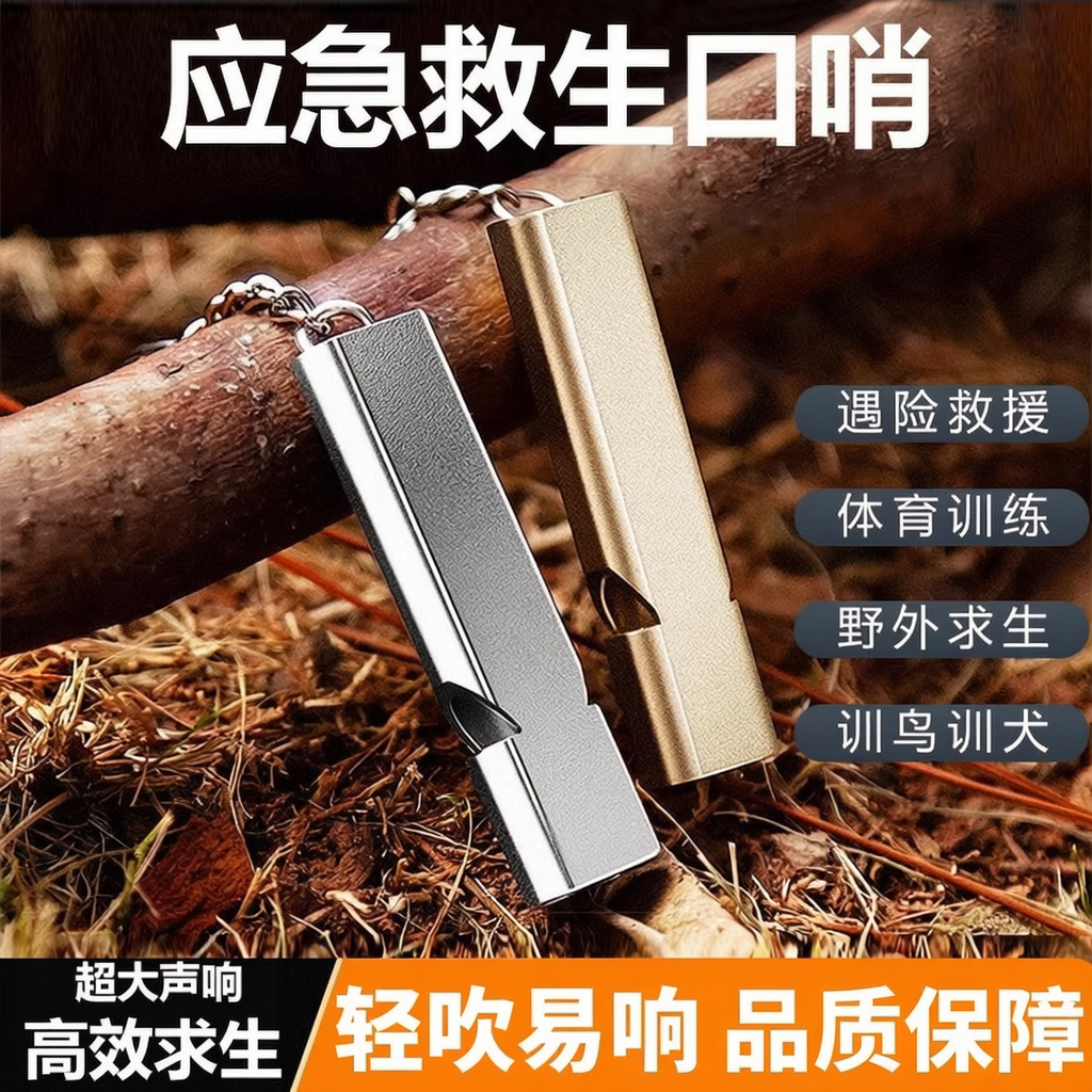户外求生哨双频求生哨户外爆音训鸟哨急救哨高音高频地震救灾哨子