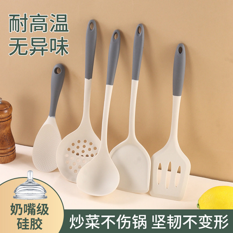 食品级硅胶铲子不粘锅专用锅铲耐高温护锅炒菜铲汤勺多件套厨具