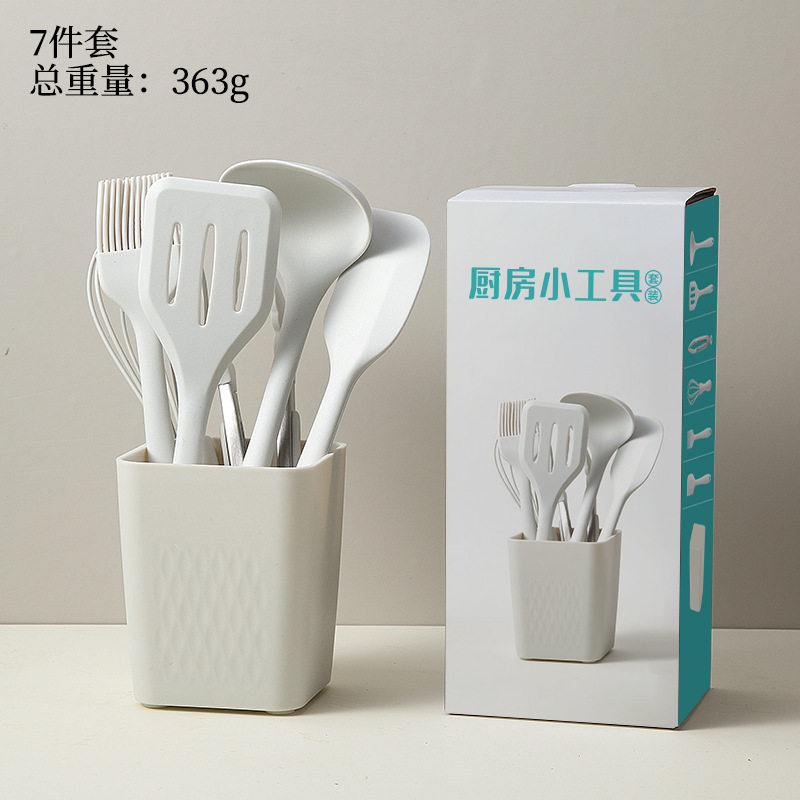 食品级硅胶铲迷你汤勺打蛋器煎铲食物夹硅胶套装防滑烘焙不粘锅