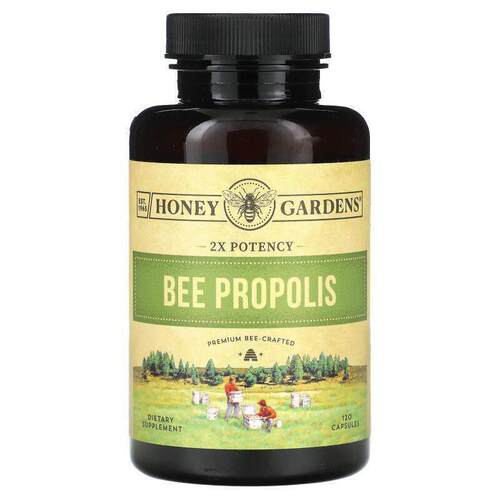 Honey Gardens,Bee Propolis, 2X Potency, 120 Capsules
