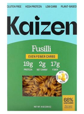 Kaizen,Fusilli, Gluten Free, High Protein, Low Carb, Plant-B