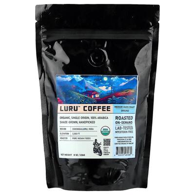 Pure Indian Foods,Luru™ Coffee, Ground, Medium-Dark Roast, 8