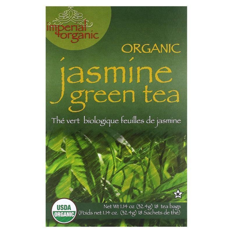 安可李氏茶,Organic Jasmine Green Tea, 18 Tea Bags, 1.14 oz (