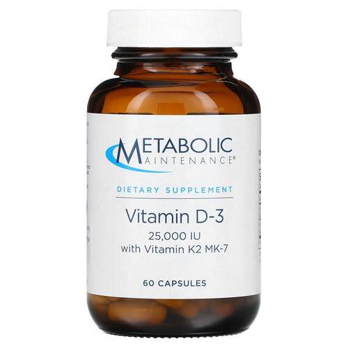 Metabolic Maintenance,维生素 D-3 + 维生素 K2 MK-7 胶囊