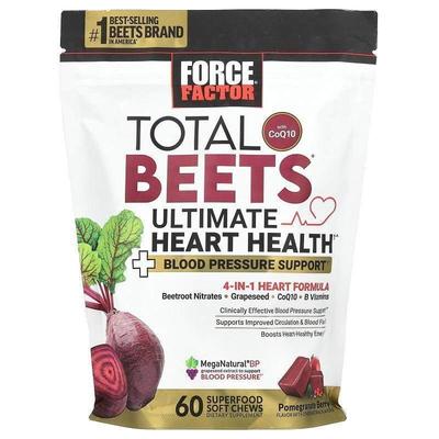 Force Factor,Total Beets® With CoQ10, Pomegranate Berry, 60