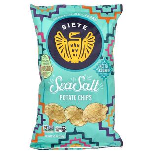 Siete,Kettle Cooked Potato Chips, Sea Salt, 5.5 oz (156 g)