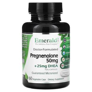 Emerald Laboratories,Pregnenolone + DHEA, 25 mg, 60 Vegetabl