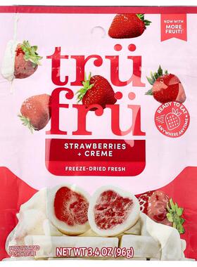 Tru Fru,Freeze-Dried Fresh, Strawberries + Creme, 3.4 oz (96