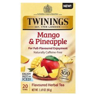 川宁,Herbal Tea, Mango &amp;amp; Pineapple, Caffeine-Fre