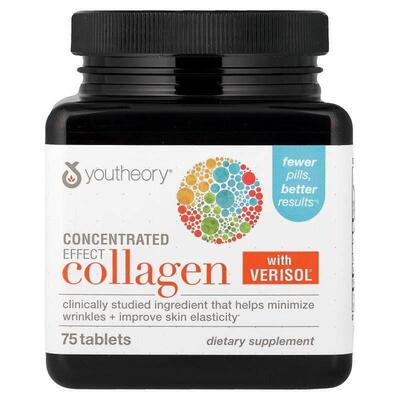 Youtheory,Concentrated Effect Collagen with Verisol®, 75 Tab