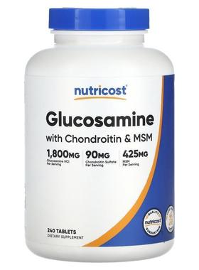 Nutricost,Glucosamine with Chondroitin &amp;amp;amp;amp;