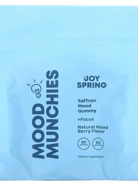 JoySpring,Mood Munchies, Natural Mixed Berry , 60 Gummies