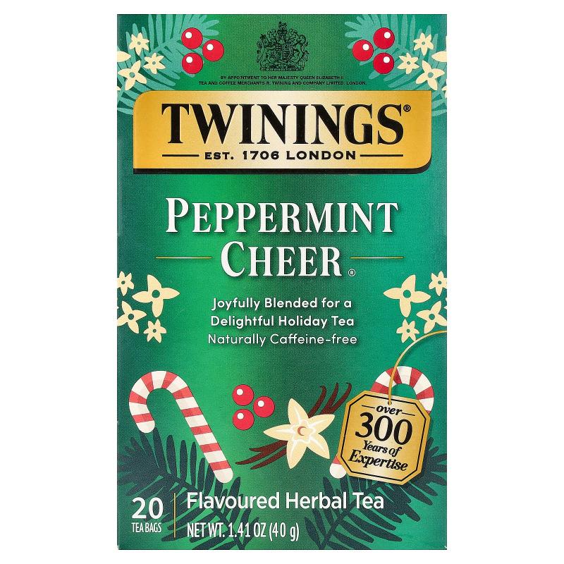 川宁,Flavored Herbal Tea, Caffeine Free, Peppermint Cheer, 2