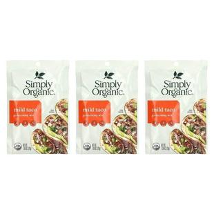 Simply Organic,Mild Taco Seasoning Mix, 3 Packets, 1 oz (28