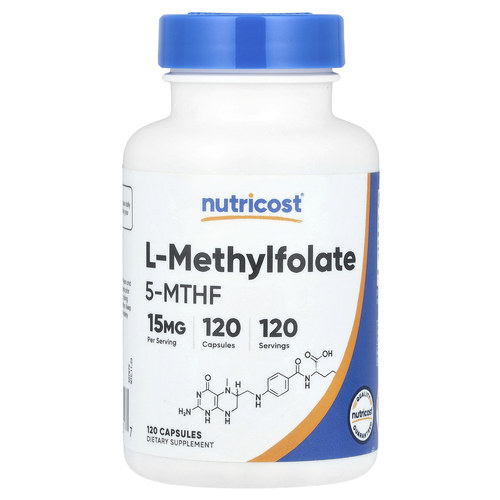 Nutricost,L-Methylfolate, 15 mg, 120 Capsules