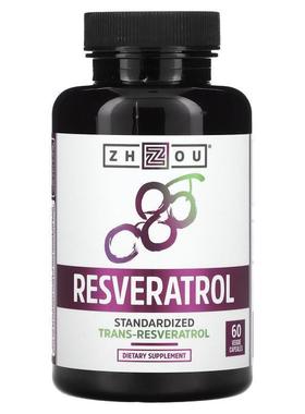 Zhou Nutrition,白藜芦醇，60 粒素食胶囊