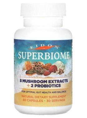 Eidon Mineral Supplements,Superbiome, 8 Mushroom Extracts +