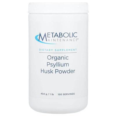 Metabolic Maintenance,Organic Psyllium Husk Powder , 1 lb (4