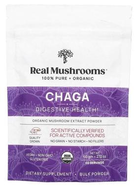 Real Mushrooms,Chaga, Organic Mushroom Extract Powder, 2.12