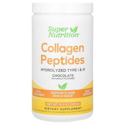 Super Nutrition,Collagen Peptides, Chocolate, 13.33 oz (378