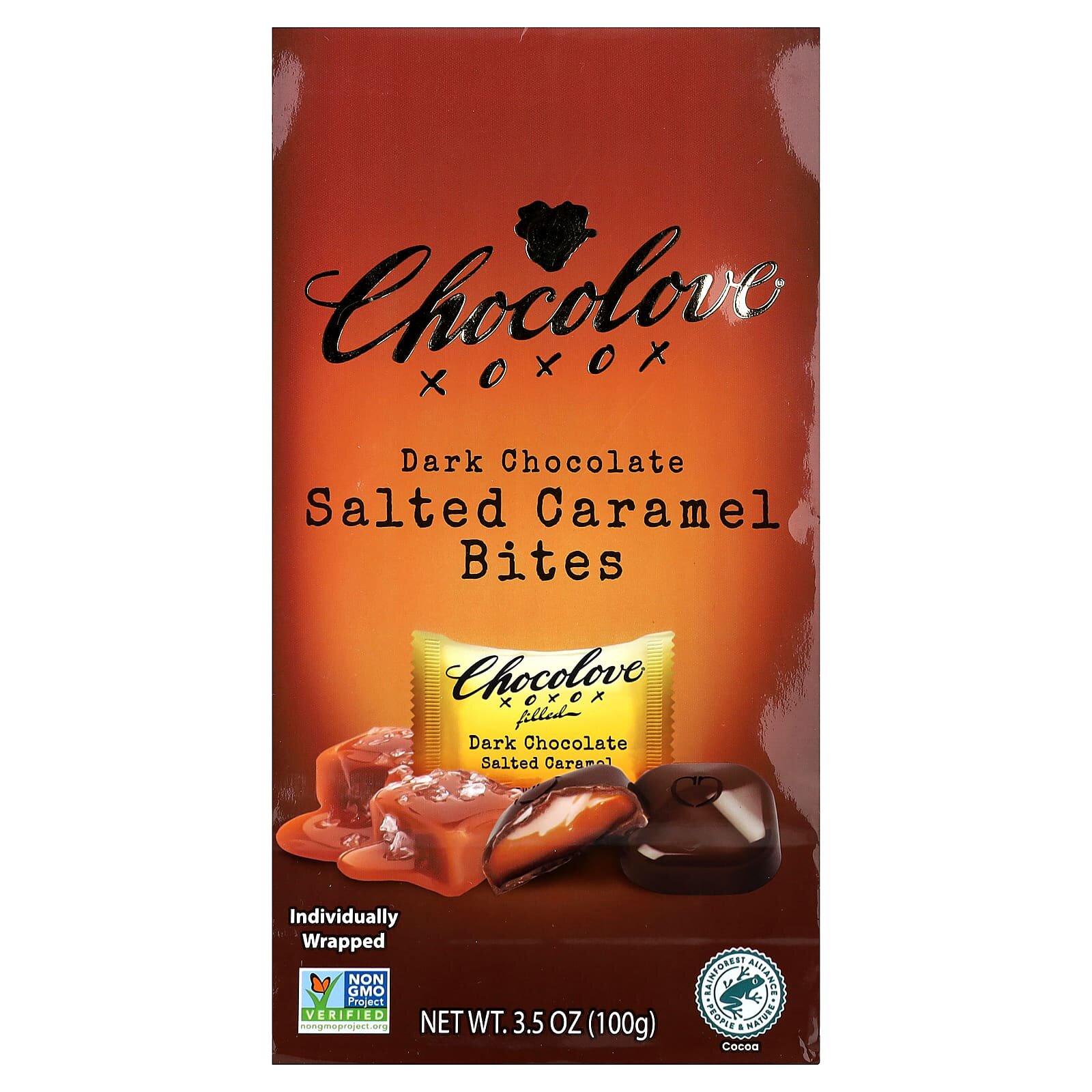 Chocolove夹心黑巧克力咸味焦糖55%可可周末享受追剧清爽好时光