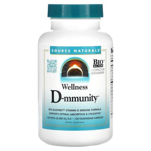 源美,Wellness D-Immunity，125 微克，120 粒素食胶囊