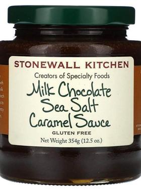 Stonewall Kitchen牛奶巧克力海盐焦糖酱，12.5盎司（354克）
