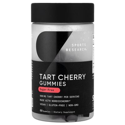 Sports Research,Tart Cherry Gummies, Sugar-Free, 60 Gummies