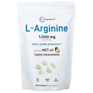 Micro Ingredients,L-Arginine, 30 Softgels (250 mg per Softge